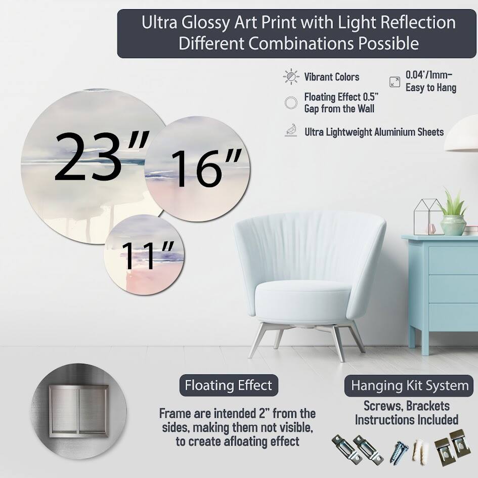 Designart "Pink and Grey Geometric III" Modern Living Room Set Bed